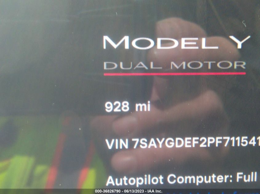 2023 TESLA MODEL Y PERFORMANCE - 7SAYGDEF2PF711541