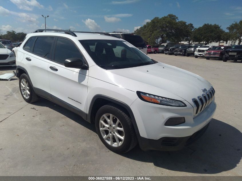 2016 JEEP CHEROKEE SPORT - 1C4PJLAB4GW291512