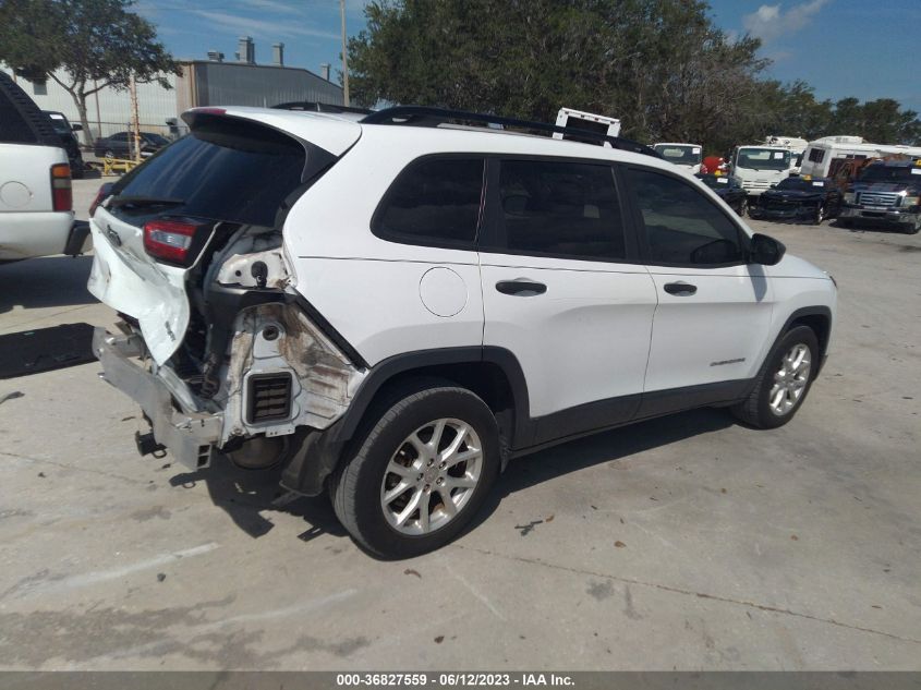 2016 JEEP CHEROKEE SPORT - 1C4PJLAB4GW291512