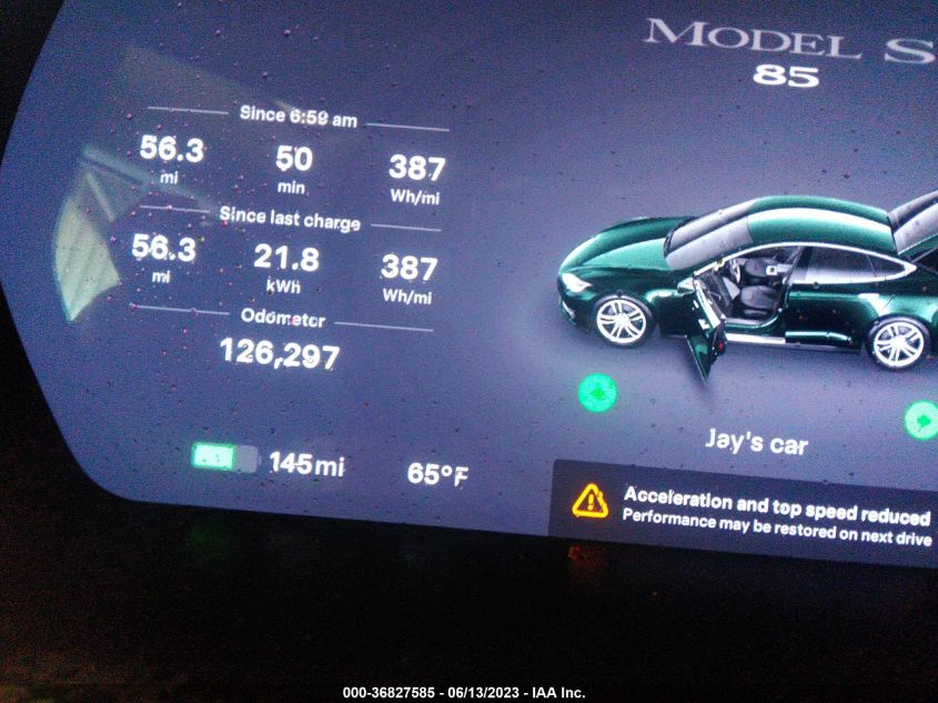2014 TESLA MODEL S 60 KWH BATTERY/P85 - 5YJSA1H18EFP60887
