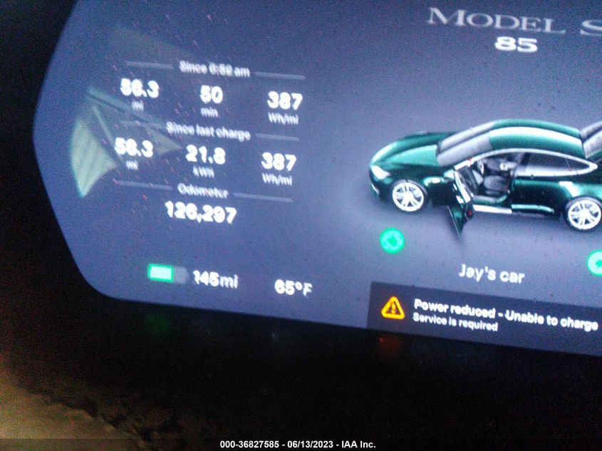 2014 TESLA MODEL S 60 KWH BATTERY/P85 - 5YJSA1H18EFP60887