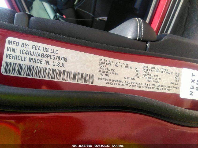 2023 JEEP GRAND CHEROKEE LAREDO - 1C4RJHAG6PC578708