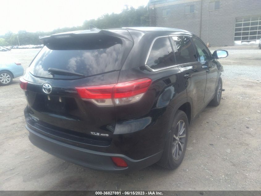 2019 TOYOTA HIGHLANDER XLE - 5TDJZRFH5KS601559