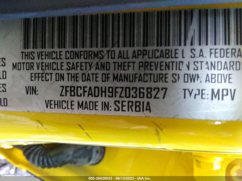 2015 FIAT 500L TREKKING - ZFBCFADH9FZ036827