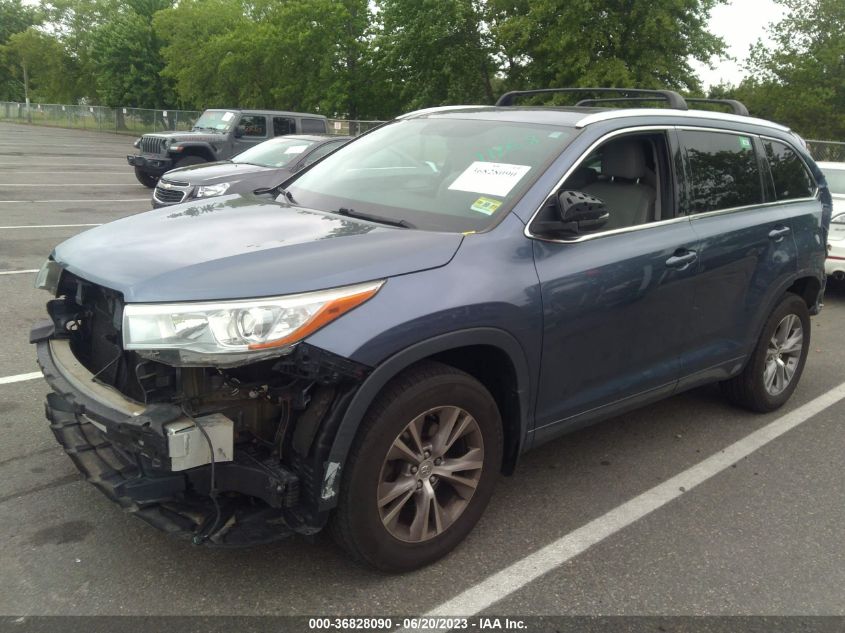 2015 TOYOTA HIGHLANDER XLE - 5TDJKRFH1FS095688