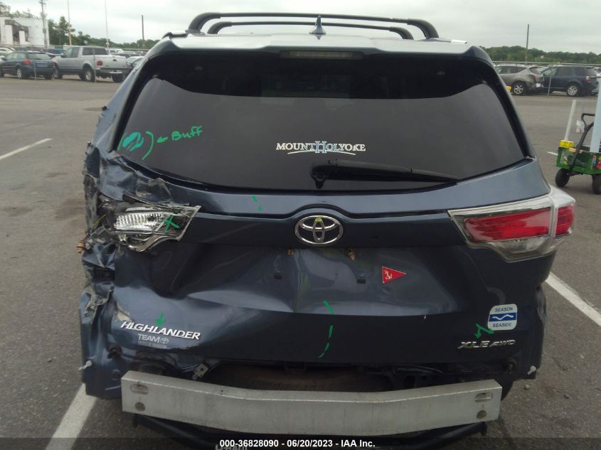 2015 TOYOTA HIGHLANDER XLE - 5TDJKRFH1FS095688