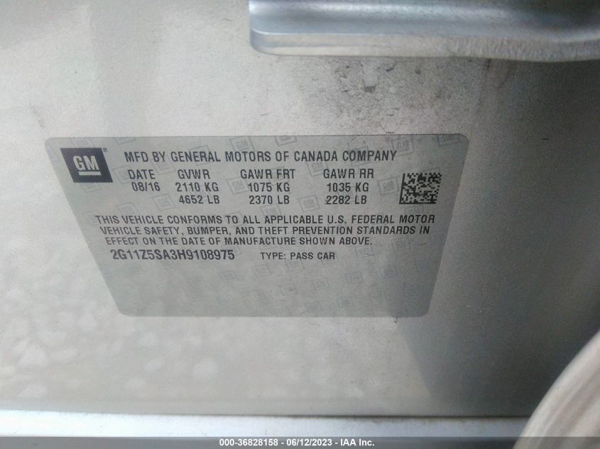2017 CHEVROLET IMPALA LS - 2G11Z5SA3H9108975
