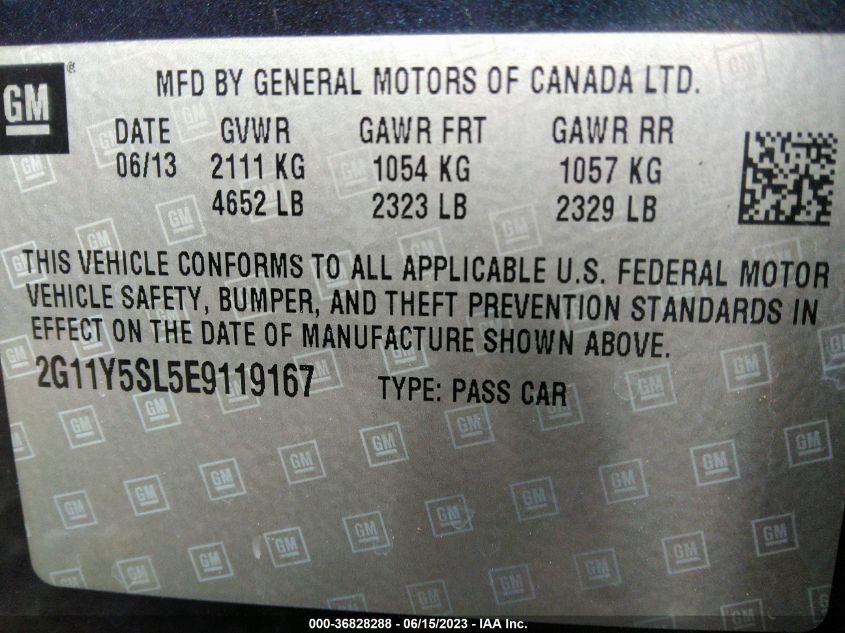 2014 CHEVROLET IMPALA LS - 2G11Y5SL5E9119167