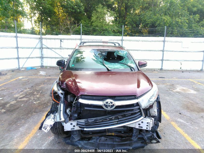 2015 TOYOTA HIGHLANDER XLE - 5TDJKRFH8FS156826