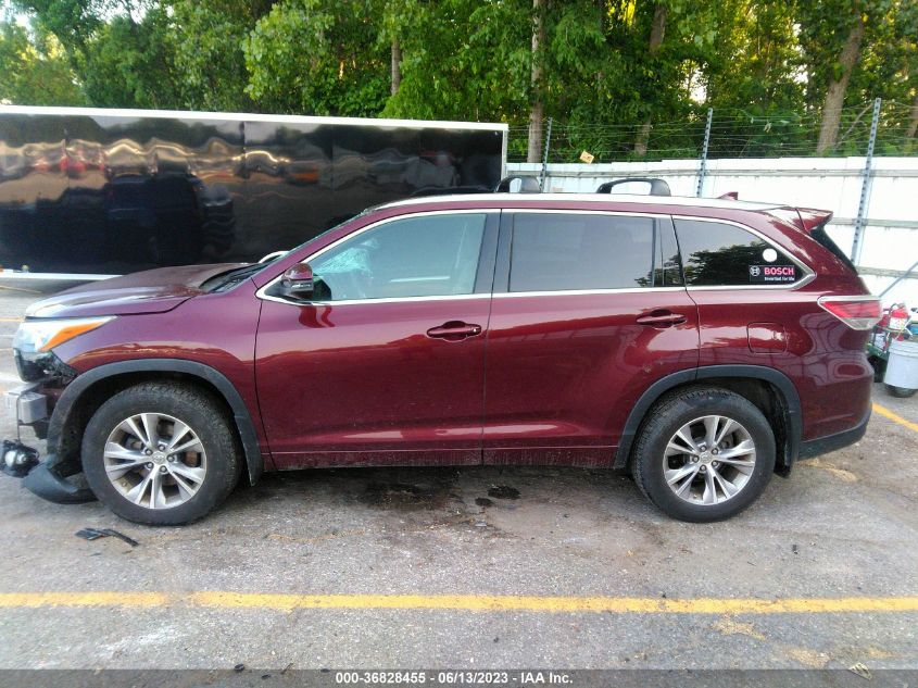 2015 TOYOTA HIGHLANDER XLE - 5TDJKRFH8FS156826