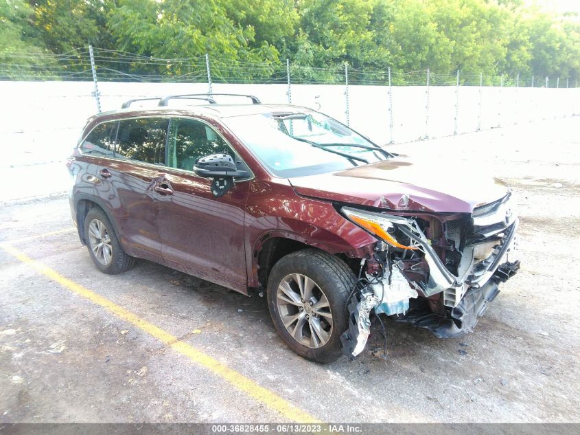 2015 TOYOTA HIGHLANDER XLE - 5TDJKRFH8FS156826