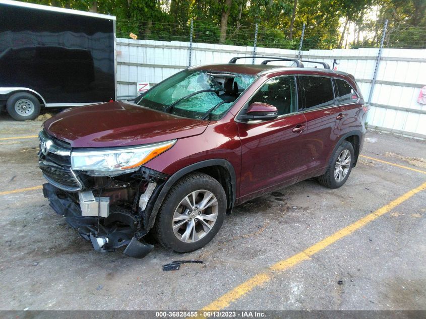 2015 TOYOTA HIGHLANDER XLE - 5TDJKRFH8FS156826