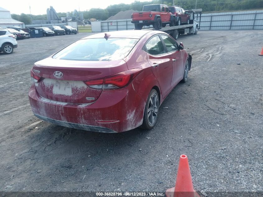 2014 HYUNDAI ELANTRA LIMITED - KMHDH4AE7EU163588