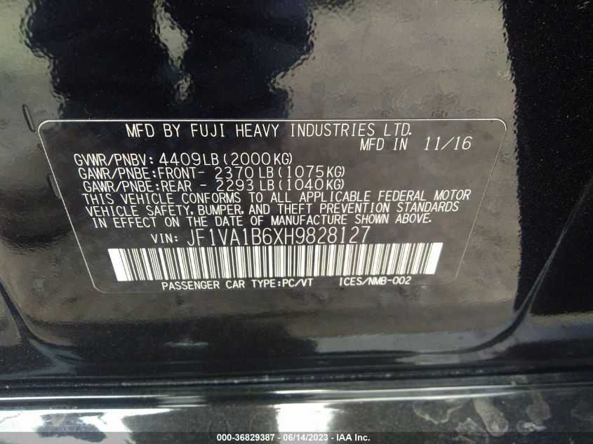 2017 SUBARU WRX - JF1VA1B6XH9828127