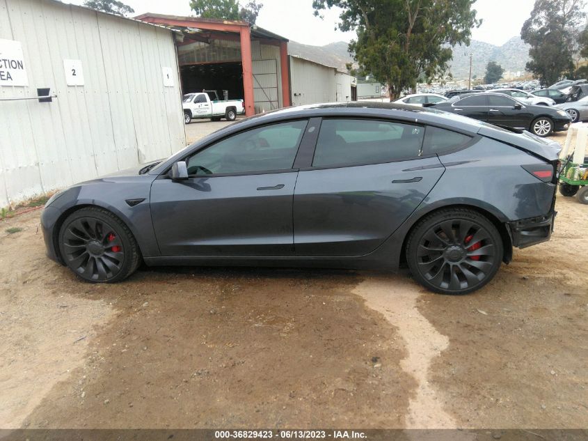 2022 TESLA MODEL 3 PERFORMANCE - 5YJ3E1EC9NF154349