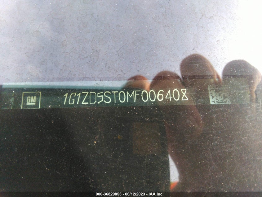 VIN 1G1ZD5ST0MF006408 2021 CHEVROLET MALIBU LT