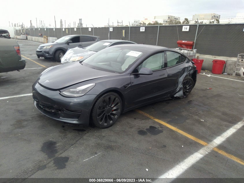 VIN 5YJ3E1ECXMF050032 2021 TESLA MODEL 3 PERFORMANCE