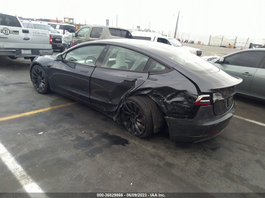 VIN 5YJ3E1ECXMF050032 2021 TESLA MODEL 3 PERFORMANCE