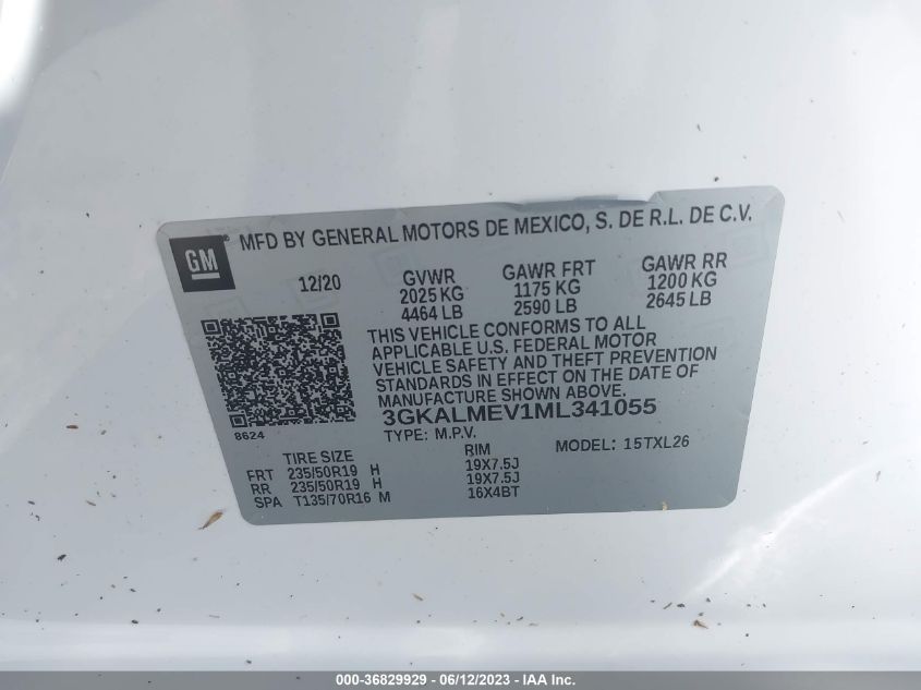 2021 GMC TERRAIN SLE - 3GKALMEV1ML341055