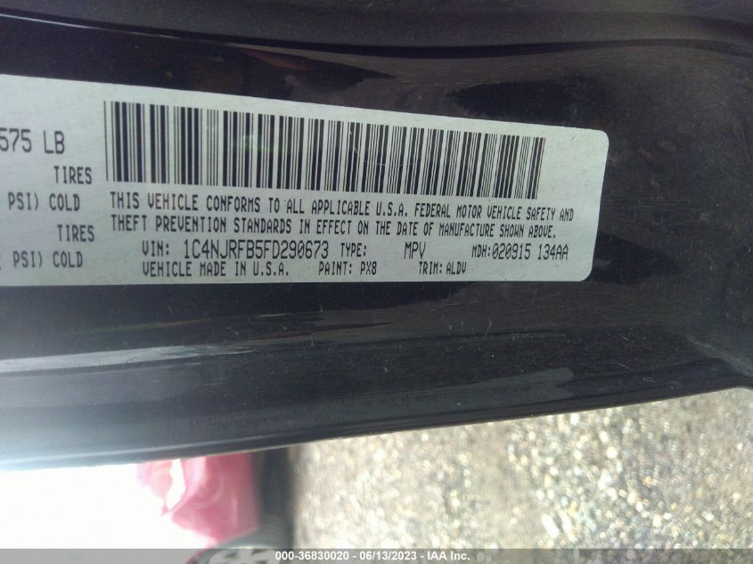 2015 JEEP PATRIOT HIGH ALTITUDE EDITION - 1C4NJRFB5FD290673