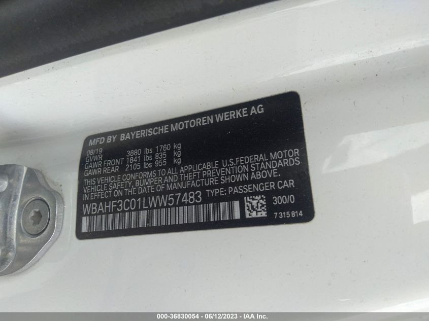 2020 BMW Z4 SDRIVE30I - WBAHF3C01LWW57483