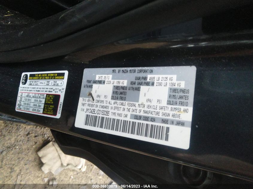 2013 MAZDA MAZDA5 SPORT - JM1CW2BLXD0160066