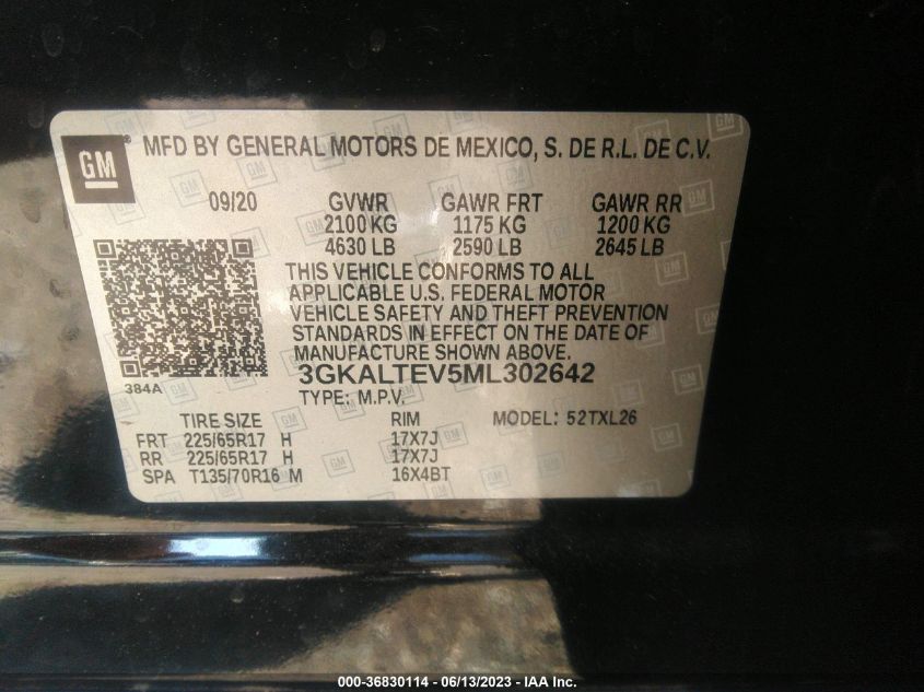 2021 GMC TERRAIN SLE - 3GKALTEV5ML302642