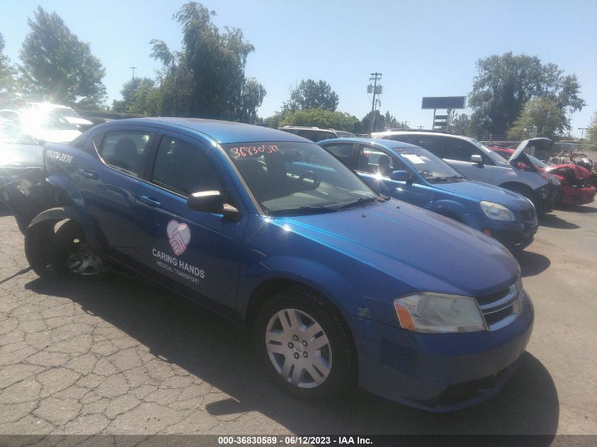 2013 DODGE AVENGER SE - 1C3CDZABXDN512206