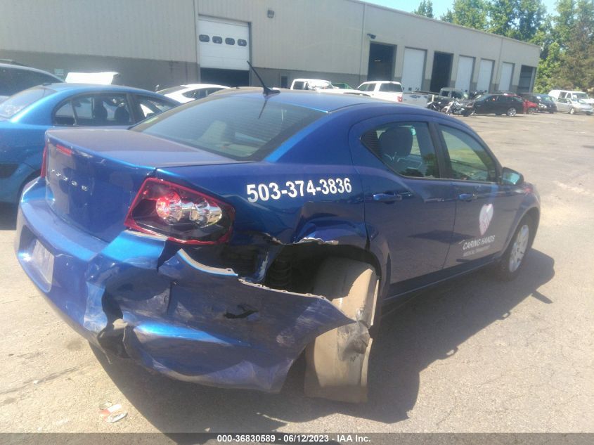 2013 DODGE AVENGER SE - 1C3CDZABXDN512206