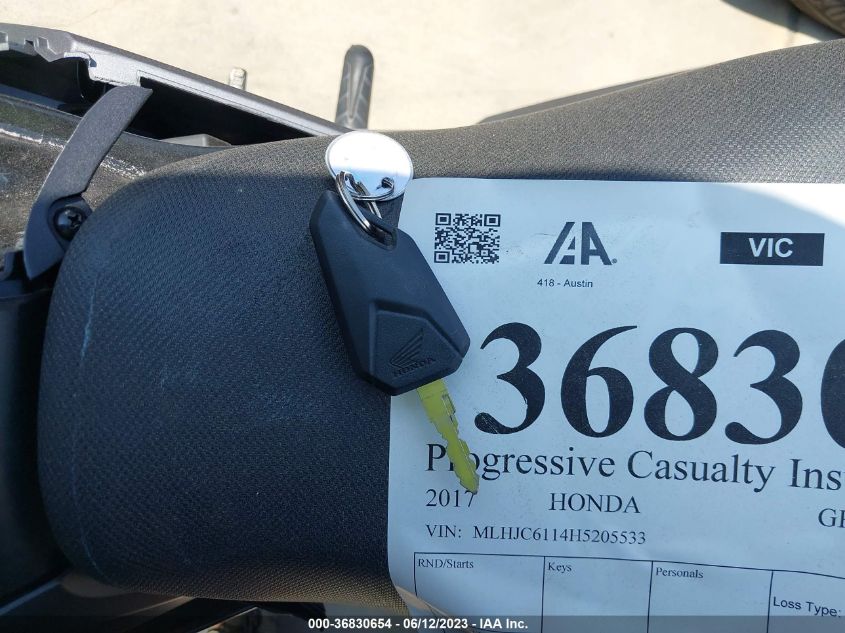 2017 HONDA GROM 125 - MLHJC6114H5205533