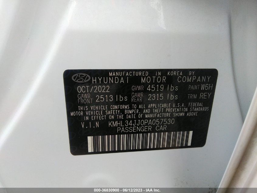 2023 HYUNDAI SONATA HYBRID SEL - KMHL34JJ0PA057530
