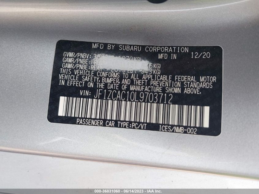 2020 SUBARU BRZ LIMITED - JF1ZCAC10L9703712