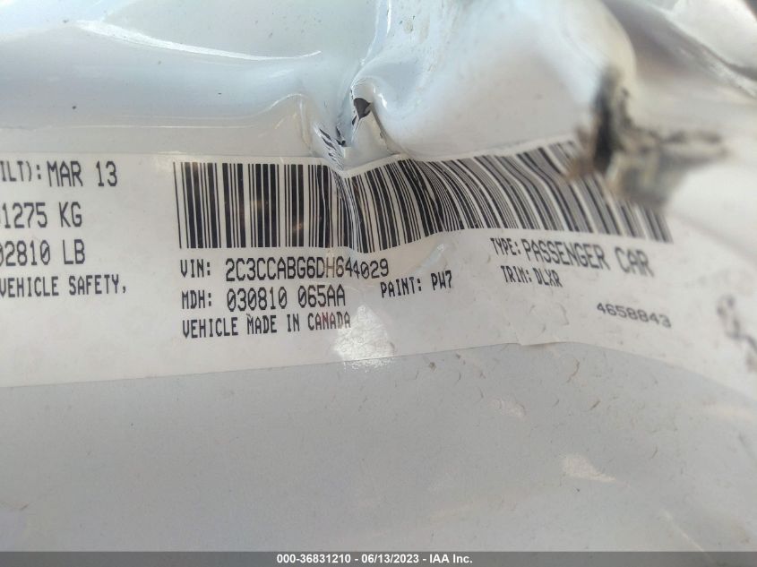 2013 CHRYSLER 300 300S - 2C3CCABG6DH644029