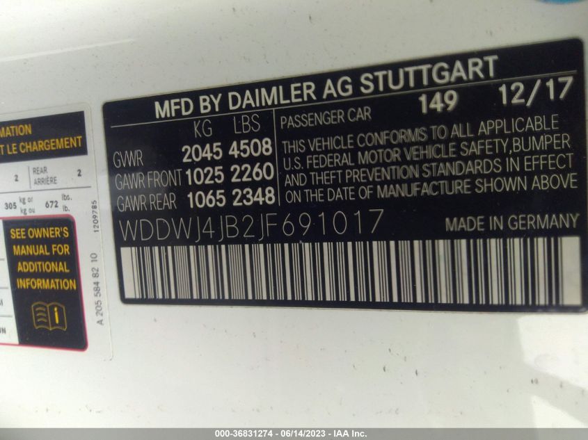 2018 MERCEDES-BENZ C-CLASS C 300 - WDDWJ4JB2JF691017