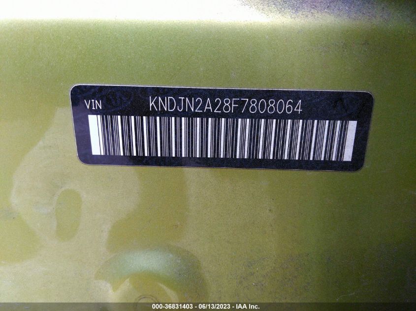 2015 KIA SOUL BASE - KNDJN2A28F7808064