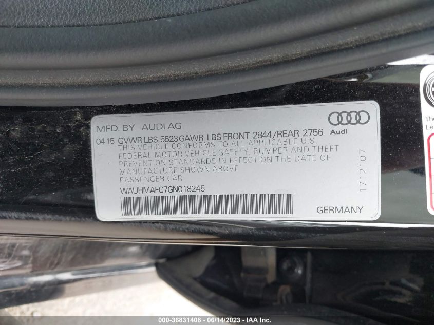 2016 AUDI A6 PRESTIGE - WAUHMAFC7GN018245
