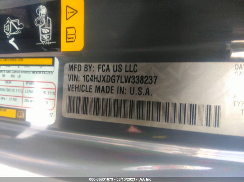 2020 JEEP WRANGLER UNLIMITED WILLYS - 1C4HJXDG7LW338237