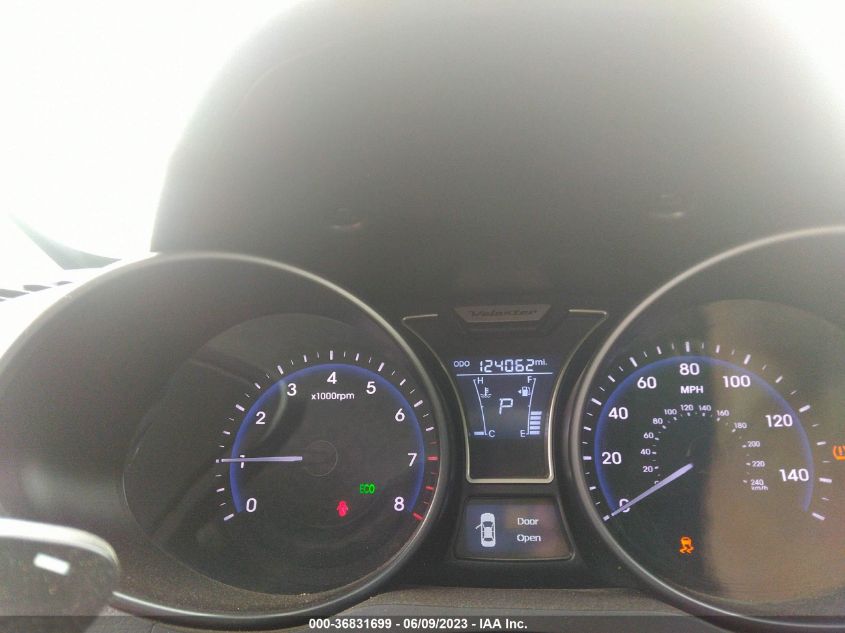 2013 HYUNDAI VELOSTER TURBO W/BLACK INT - KMHTC6AE2DU144080