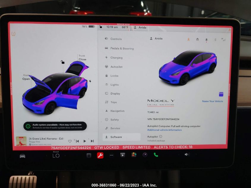 2022 TESLA MODEL Y PERFORMANCE - 7SAYGDEF2NF544224