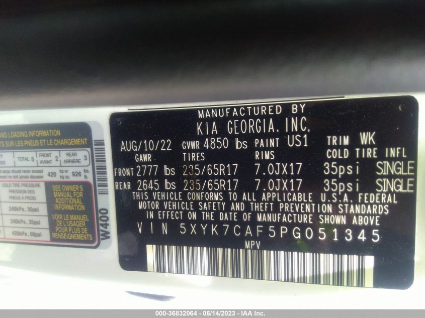 2023 KIA SPORTAGE X-PRO - 5XYK7CAF5PG051345