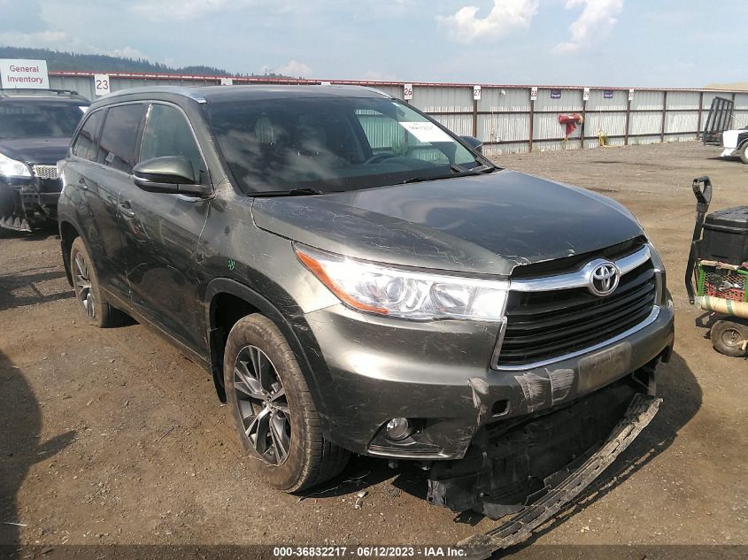 2016 TOYOTA HIGHLANDER XLE - 5TDJKRFH9GS275275