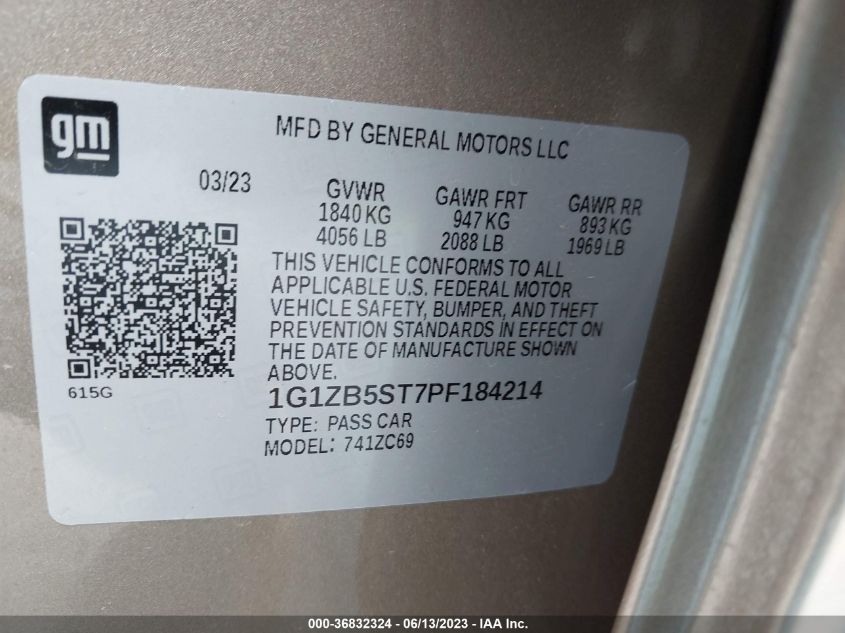 2023 CHEVROLET MALIBU LS - 1G1ZB5ST7PF184214