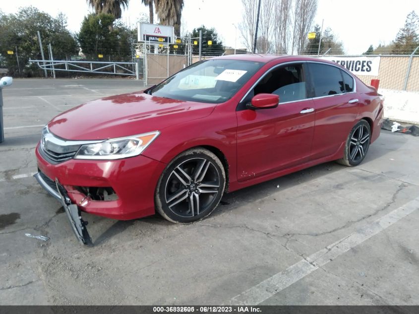 2016 HONDA ACCORD SEDAN SPORT - 1HGCR2F53GA080112