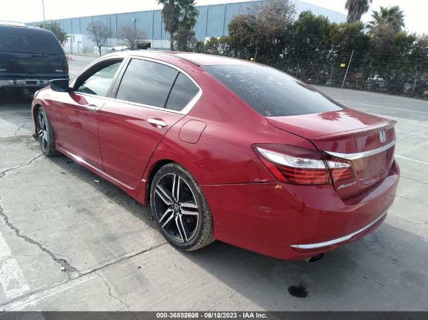 2016 HONDA ACCORD SEDAN SPORT - 1HGCR2F53GA080112