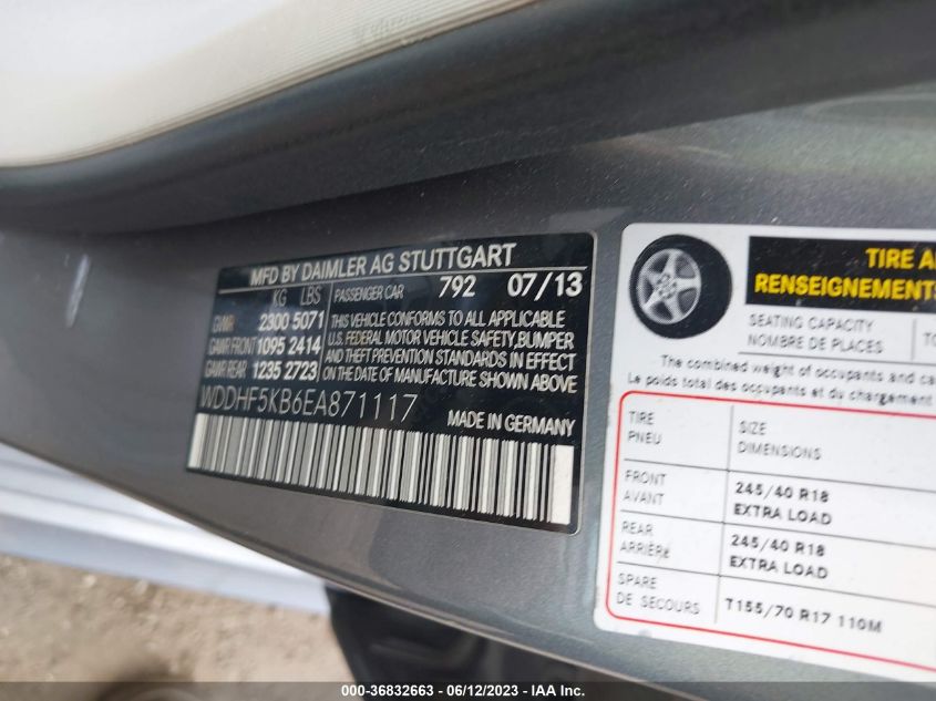 2014 MERCEDES-BENZ E-CLASS E 350 - WDDHF5KB6EA871117