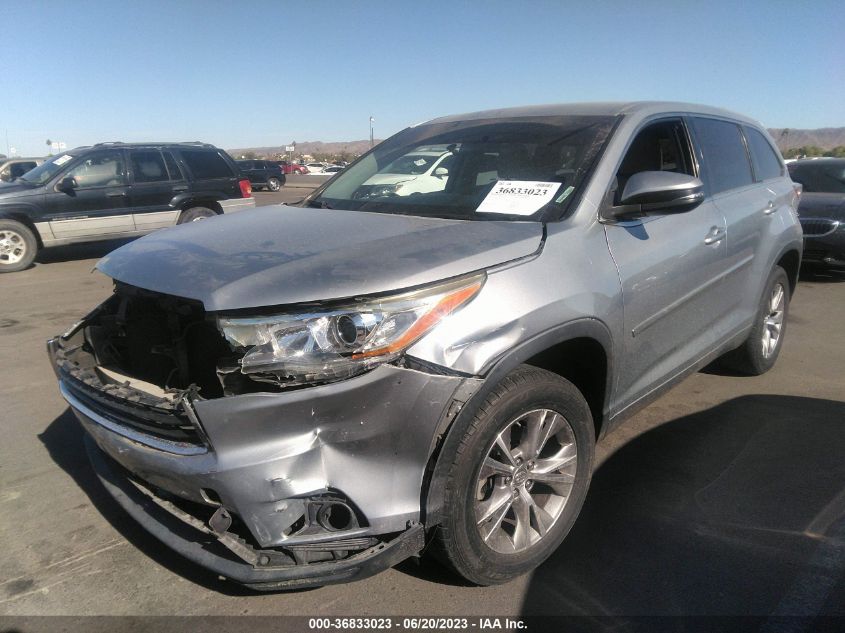 VIN 5TDZKRFH8ES033089 2014 TOYOTA HIGHLANDER no.2