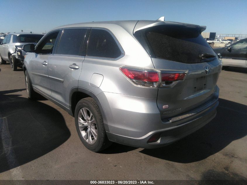 VIN 5TDZKRFH8ES033089 2014 TOYOTA HIGHLANDER no.3