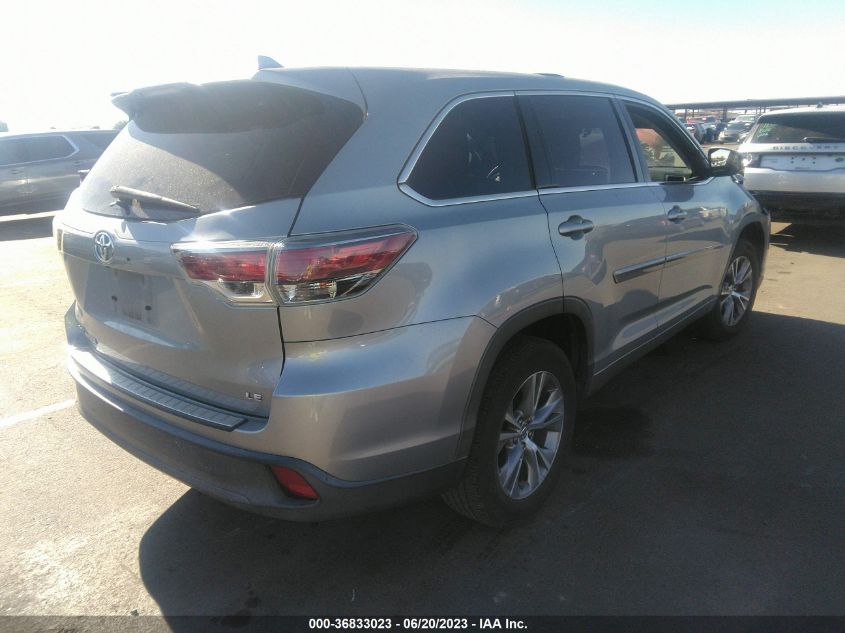 VIN 5TDZKRFH8ES033089 2014 TOYOTA HIGHLANDER no.4