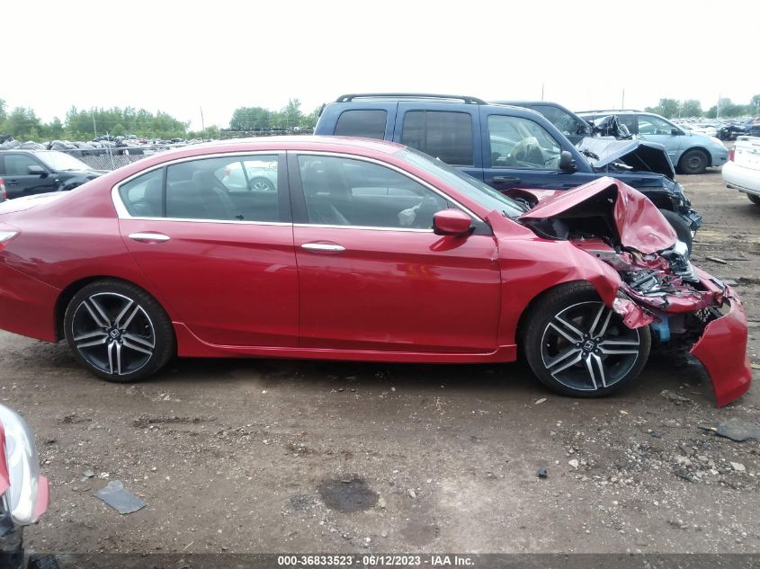 2016 HONDA ACCORD SEDAN SPORT - 1HGCR2F56GA145695