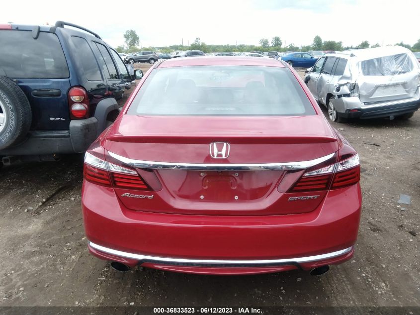 2016 HONDA ACCORD SEDAN SPORT - 1HGCR2F56GA145695